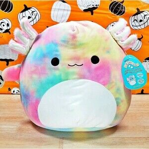 Squishmallow Tinley Tie-dye Axolotl 12" 2021 UltraSoft Sealife Squad Toy Plush